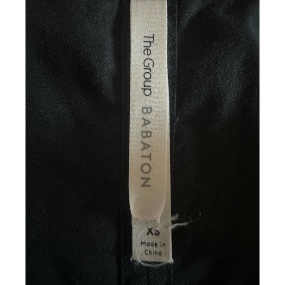 Women XS Aritzia The Group Babaton Woolman Side-Slit Slip Black Bib Maxi Dress - Picture 5 of 6